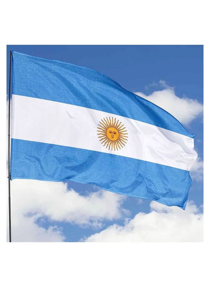 Romario ARGENTINA FLAG - Vivid Color & UV Fade Resistant, Light weight, Show support at sporting events and other celebrations, All around stitched, 100% Polyester - Size 39.3inX25.5in / 100cmX65cm - Image 4