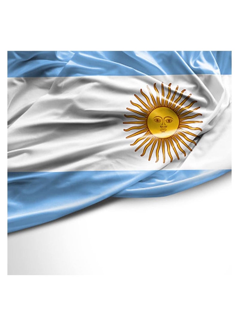 Romario ARGENTINA FLAG - Vivid Color & UV Fade Resistant, Light weight, Show support at sporting events and other celebrations, All around stitched, 100% Polyester - Size 39.3inX25.5in / 100cmX65cm - Image 3