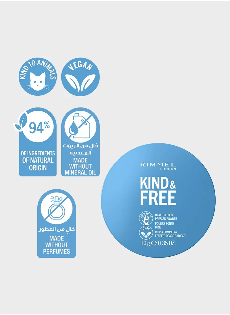 RIMMEL LONDON Rimmel Kind & Free Pressed Powder – 010 – Fair, 10g