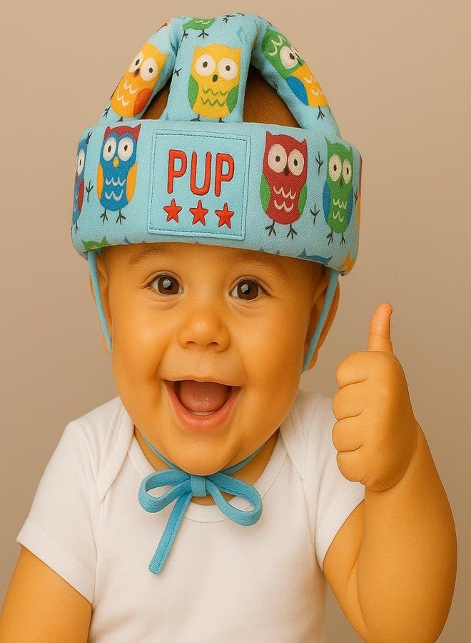 Snugnibble “Baby Safety Helmet for Infants & Toddlers | Adjustable Soft Cushion Head Protector Cap | Lightweight Baby Head Protection Helmet for Crawling & Walking”(Owl Print) - Image 2