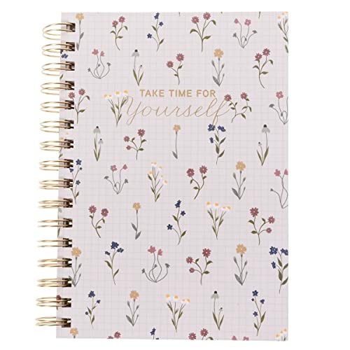 Graphique Hardbound Spiral Journal Dainty Floral Design Premium Paper Notebook Diary Lists Record Month and Date Great Gift 160 Ruled Pages 625 x 825 - Image 1