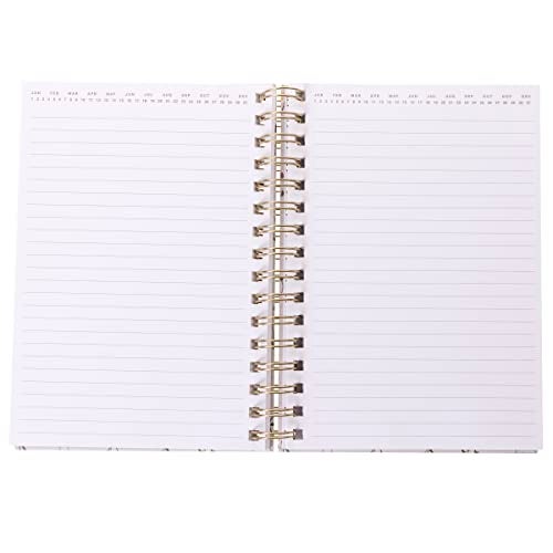Graphique Hardbound Spiral Journal Dainty Floral Design Premium Paper Notebook Diary Lists Record Month and Date Great Gift 160 Ruled Pages 625 x 825 - Image 3