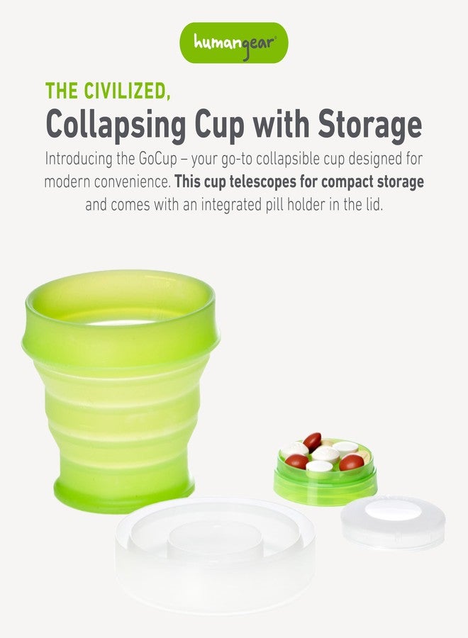 humangear GoCup | Compact Storage | On the Go Cup | BPA-free, PC-free, Phthalate-Free, Large (8 fl.oz/237ml), Green - Image 2