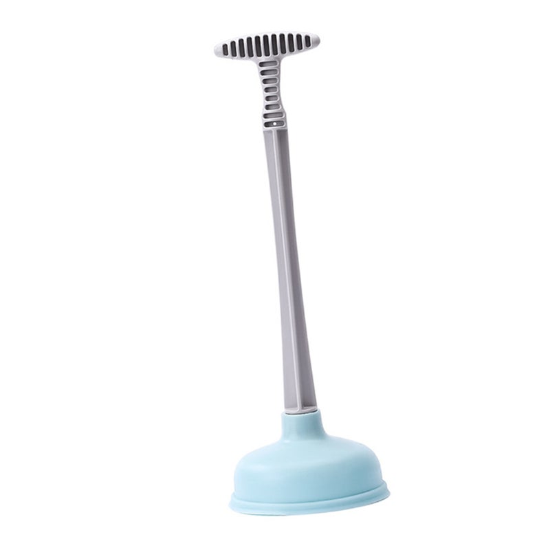 Toilet Plunger Rubber Plastic Strong Suction Efficient Toilet Drain Plunger for Bathroom Blue - Image 3