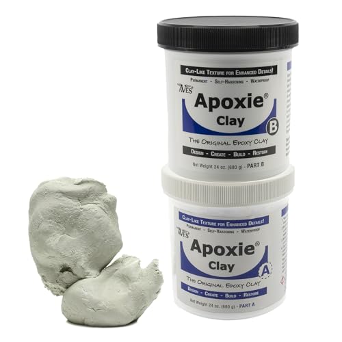 Aves Apoxie Clay - 2 Part (A & B) Self Hardening, Modeling Clay - 3 Pound White Apoxie Clay - Image 1