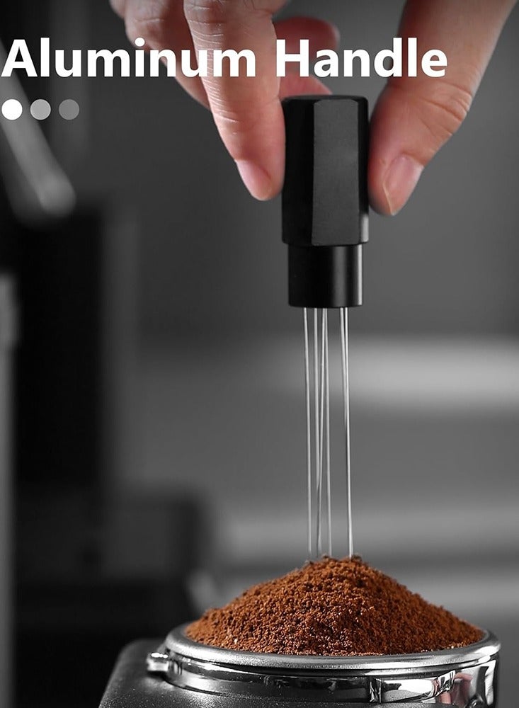 Coffee Needle WDT Tool Espresso Distribution Stirrer with Aluminum Stand 14x2.5cm for Uniform Flavor Extraction  - Image 2