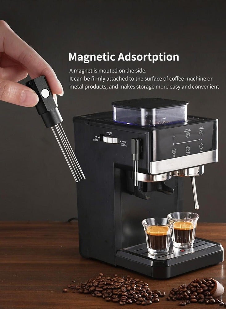 Coffee Needle WDT Tool Espresso Distribution Stirrer with Aluminum Stand 14x2.5cm for Uniform Flavor Extraction  - Image 5