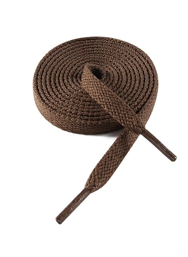 VSUDO 54" Flat Brown Shoe Laces for Sneakers, Replacements Strings for Women or Men (1 Pair-137CM) - Image 1