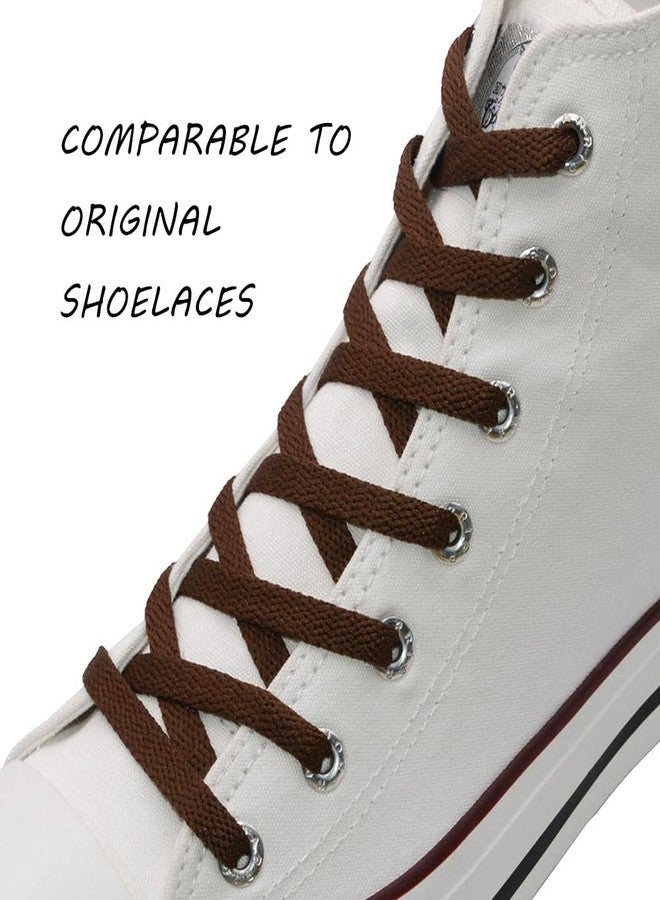 VSUDO 54" Flat Brown Shoe Laces for Sneakers, Replacements Strings for Women or Men (1 Pair-137CM) - Image 2