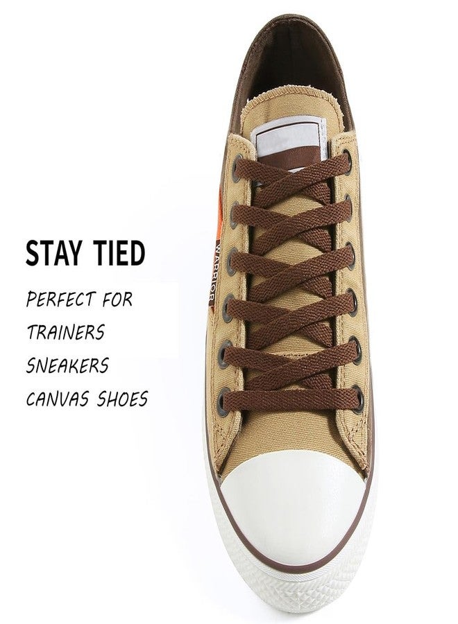 VSUDO 54" Flat Brown Shoe Laces for Sneakers, Replacements Strings for Women or Men (1 Pair-137CM) - Image 3