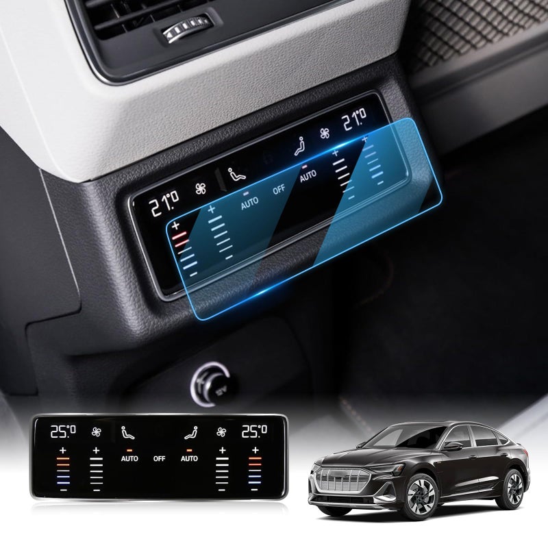 LFOTPP 2022 Auid A6 Screen Protector 2019-2022 A6 E-tron/ A7 / Q8 Screen Protector Rear Climate Display Control Touch Screen 2019-2022 A6 (C8/4K)/A7,2020-2022 Q8 Clear Tempered Glass Scratch-Proof - Image 1