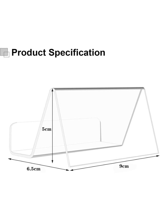 كيلا حامل بطاقات عمل أكريليك، عبوة من 3 قطع من حامل بطاقات العمل البلاستيكي الشفاف، يحمل 50 بطاقة عمل، حامل بطاقات عمل للمكتب - Image 5