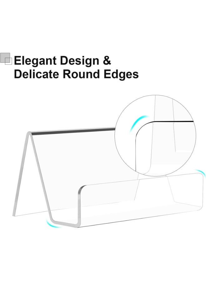 كيلا حامل بطاقات عمل أكريليك، عبوة من 3 قطع من حامل بطاقات العمل البلاستيكي الشفاف، يحمل 50 بطاقة عمل، حامل بطاقات عمل للمكتب - Image 3