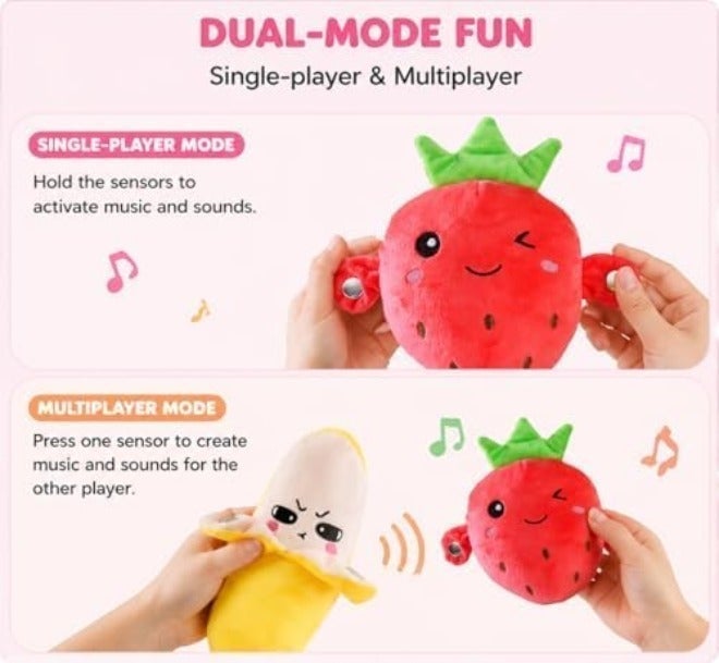 Interactive Strawberry– Soft Sensory Music Plush with Sounds, Parent-Child Fun and Early Learning - Image 5