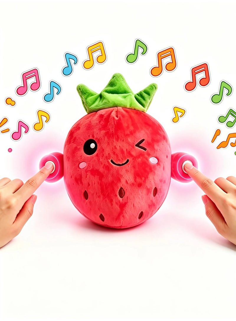 Interactive Strawberry– Soft Sensory Music Plush with Sounds, Parent-Child Fun and Early Learning - Image 1