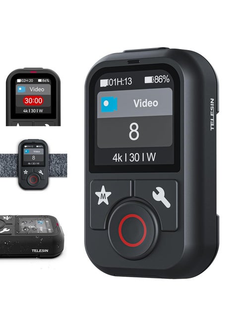 TELESIN Upgraded T13 Bluetooth Waterproof Remote Control for GoPro HERO13 | Multi-Language LCD Dispaly Compatible with GoPro 13 12 11 10 9 8 Max Action Camera