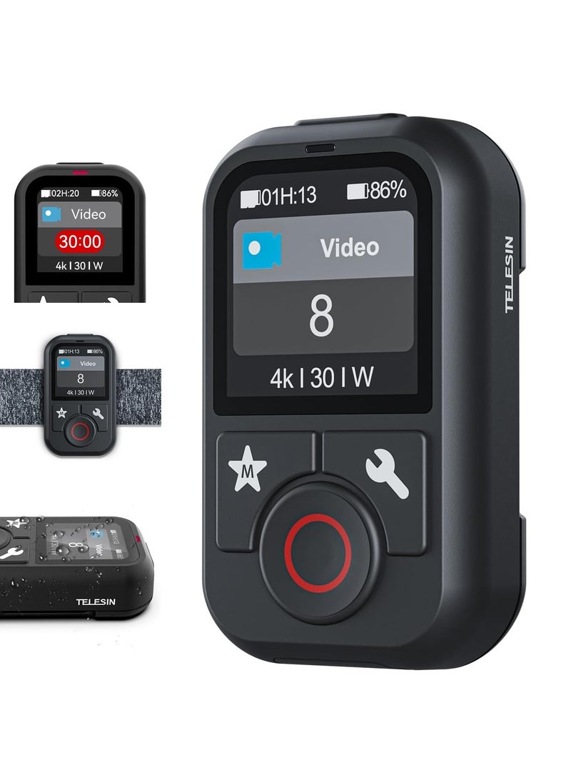 TELESIN TELESIN Upgraded T13 Bluetooth Waterproof Remote Control for GoPro HERO13 | Multi-Language LCD Dispaly Compatible with GoPro 13 12 11 10 9 8 Max Action Camera  - Image 1