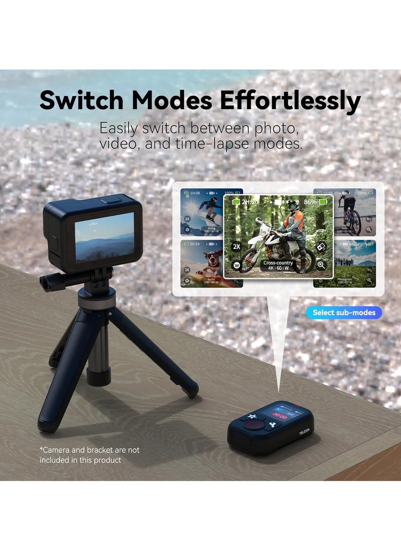 TELESIN TELESIN Upgraded T13 Bluetooth Waterproof Remote Control for GoPro HERO13 | Multi-Language LCD Dispaly Compatible with GoPro 13 12 11 10 9 8 Max Action Camera  - Image 3