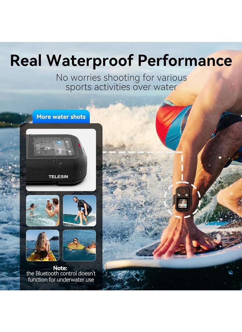 TELESIN TELESIN Upgraded T13 Bluetooth Waterproof Remote Control for GoPro HERO13 | Multi-Language LCD Dispaly Compatible with GoPro 13 12 11 10 9 8 Max Action Camera  - Image 4