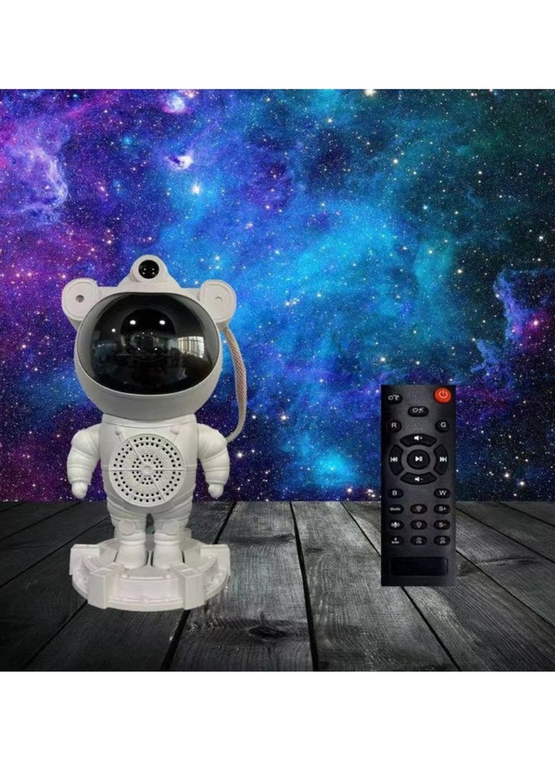 TIGER Astronaut Galaxy Projector Lamp With Timer & Remote Control With Speaker USB Powered Spaceman Projector Lamp 360° Adjustable Astronaut Starry Night Light Projector For Room Decoration Galaxy Lamp - Image 1