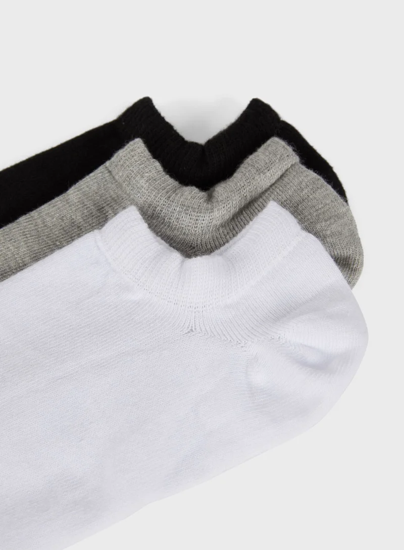 DeFacto 3 Pack Assorted Ankle Socks