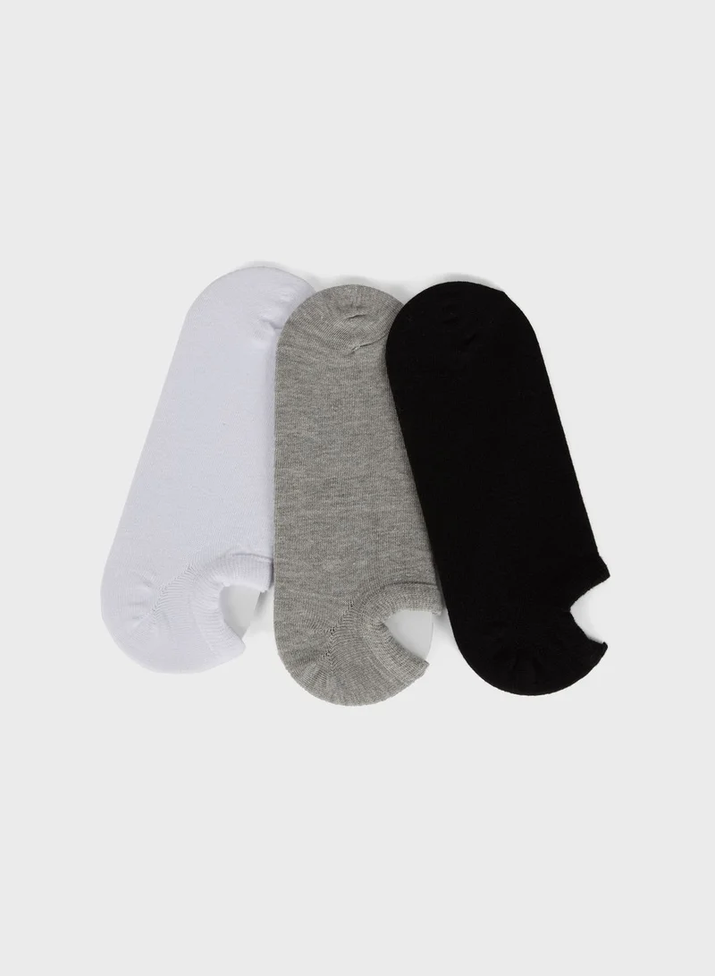 DeFacto 3 Pack Assorted Ankle Socks