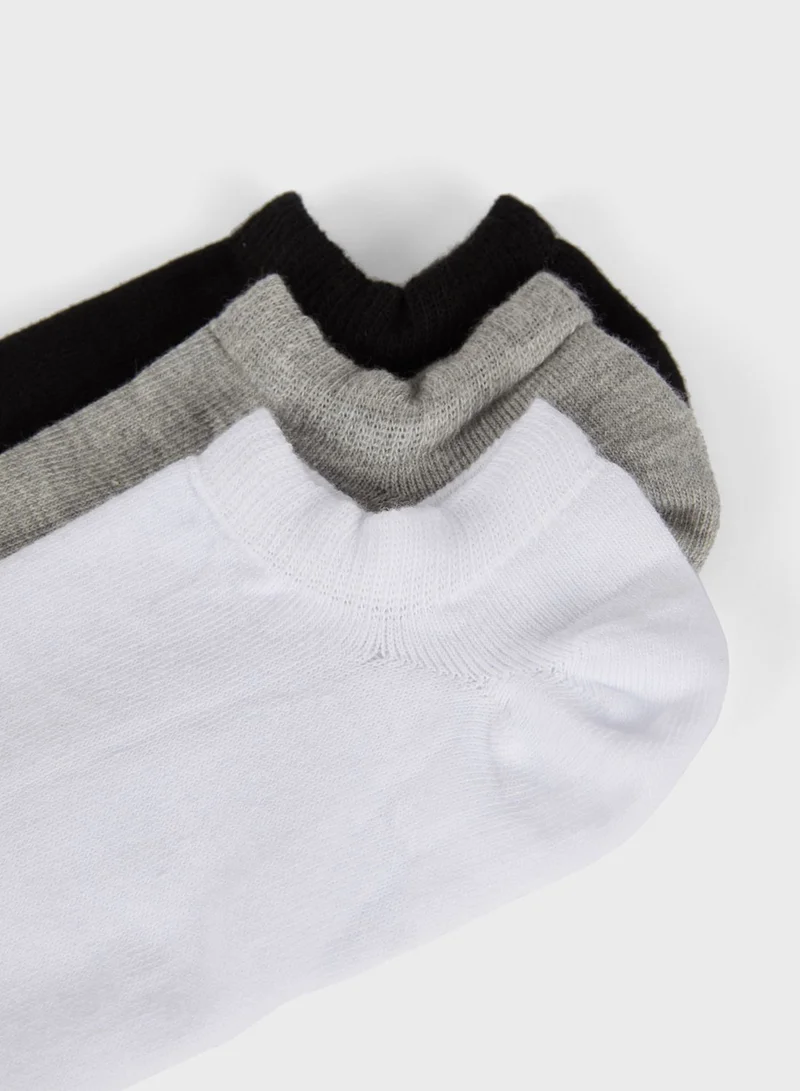 DeFacto 3 Pack Assorted Ankle Socks