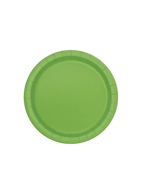 LIME GREEN PAPER PLATE 10 PCS