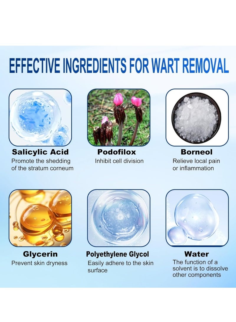 REINREUDE Wart Remover Serum 30ML Herbal Ingredients Safe Body Warts Treatment for Acne Moles Scar Wart Treatment Warts Remover for Face Body Warts Remover Gel Cream Ointment  - Image 4