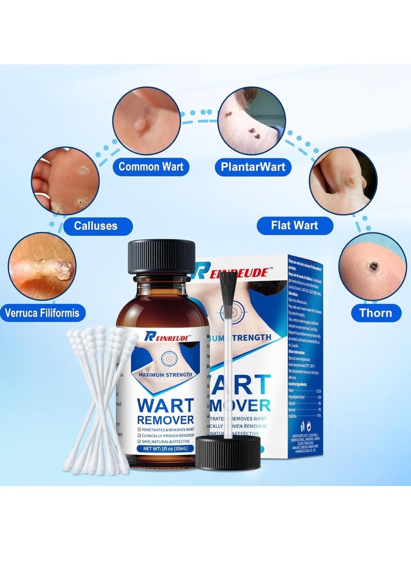 REINREUDE Wart Remover Serum 30ML Herbal Ingredients Safe Body Warts Treatment for Acne Moles Scar Wart Treatment Warts Remover for Face Body Warts Remover Gel Cream Ointment  - Image 5
