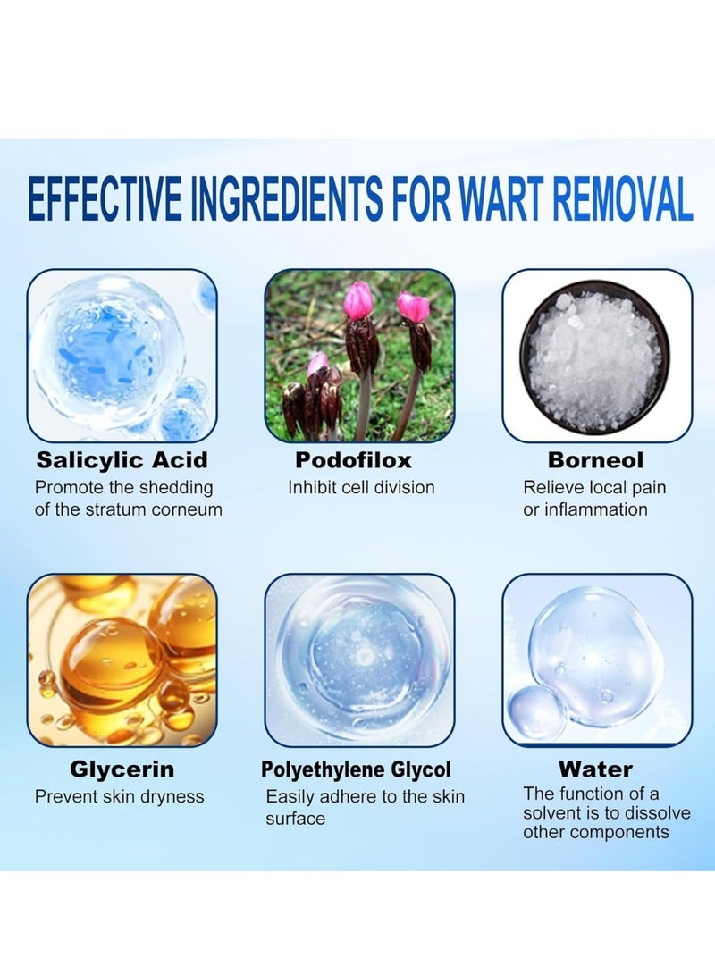 REINREUDE سيروم إزالة الثآليل 30 مل مكونات عشبية علاج آمن للثآليل على الجسم لعلاج حب الشباب والشامات والندبات - Image 5