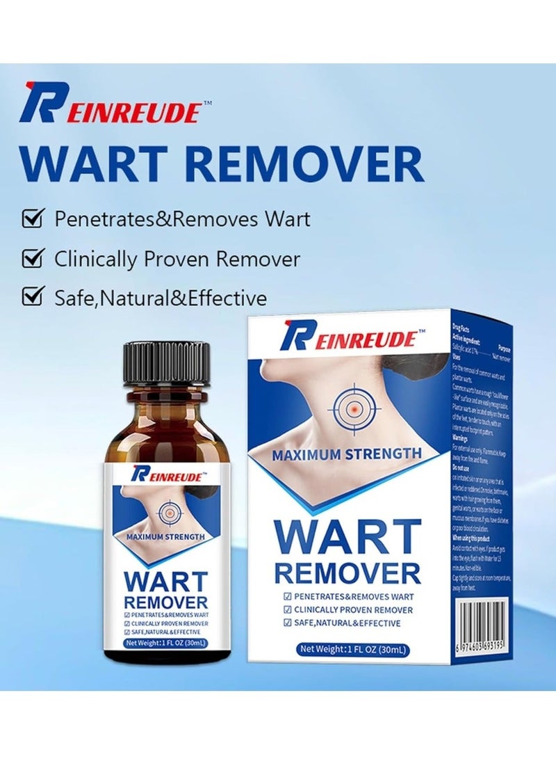 REINREUDE سيروم إزالة الثآليل 30 مل مكونات عشبية علاج آمن للثآليل على الجسم لعلاج حب الشباب والشامات والندبات - Image 4