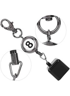 Generic Billiards Pool cues Chalk Holder , Pool Chalk Holder , Billiard Chalk Pocket Pool cues Chalk Bag Belt Clip Retractable Key hoop Billiard Snooker Accessories(Black)  - Image 1