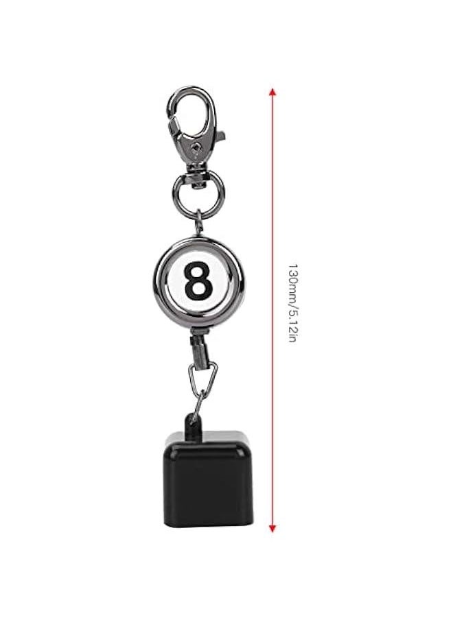Generic Billiards Pool cues Chalk Holder , Pool Chalk Holder , Billiard Chalk Pocket Pool cues Chalk Bag Belt Clip Retractable Key hoop Billiard Snooker Accessories(Black)  - Image 3