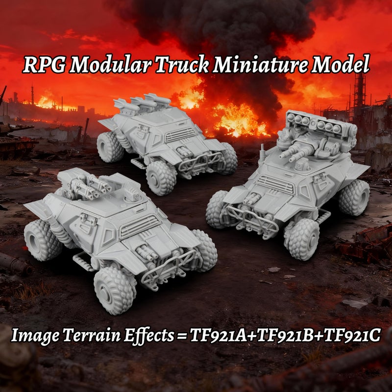 Modular Truck B Sci Fi Miniature Armored Vehicle Model For TTRPG Roleplay Battlefield Game Accessories Collectible Fantasy Miniatures For Tabletop Strategy Adventures Tactical Missions Gifts For Players And Collectors Building Immersive Mobile - Image 1