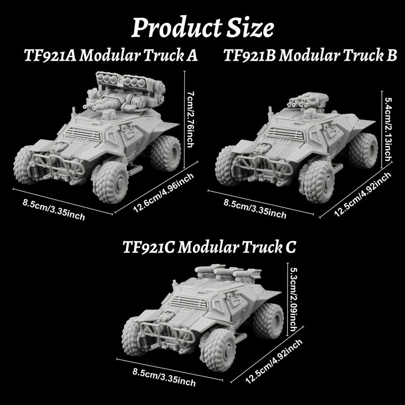 Modular Truck B Sci Fi Miniature Armored Vehicle Model For TTRPG Roleplay Battlefield Game Accessories Collectible Fantasy Miniatures For Tabletop Strategy Adventures Tactical Missions Gifts For Players And Collectors Building Immersive Mobile - Image 3