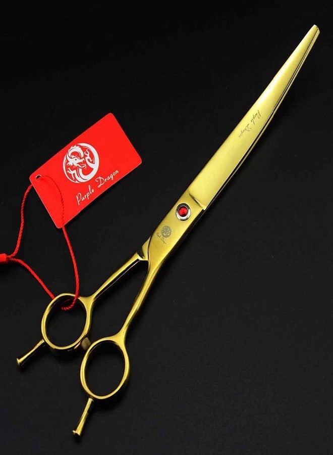 Purple Dragon 8.0" Titanium Multicolor Professional Pet Grooming Scissors Set,Straight & Thinning & Curved Scissors Shear with Bag for Dog Cat Grooming - Image 2