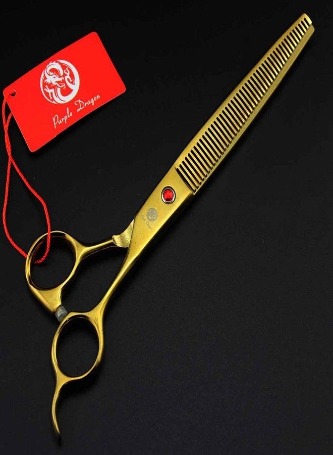Purple Dragon 8.0" Titanium Multicolor Professional Pet Grooming Scissors Set,Straight & Thinning & Curved Scissors Shear with Bag for Dog Cat Grooming - Image 4