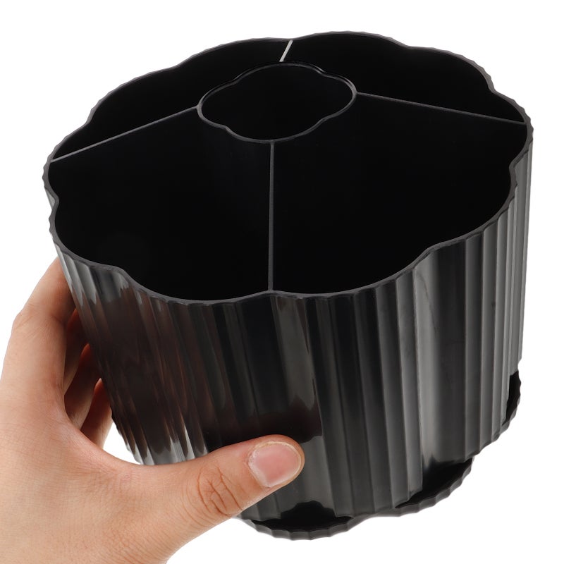 Rotatable Makeup Brush Holder Multi-Grid Cosmetics Brush Bucket 360 Degree Rotation Brush Holder - Image 3