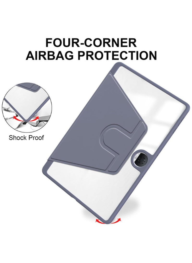 VKL - Tablet Case Compatible with Honor Pad 9 12.1 Inch 2024 Cover, Clear Acrylic Multi-Angle Hard PC Case with Pen Holder Protective Stand Cover (Purple) - Image 1