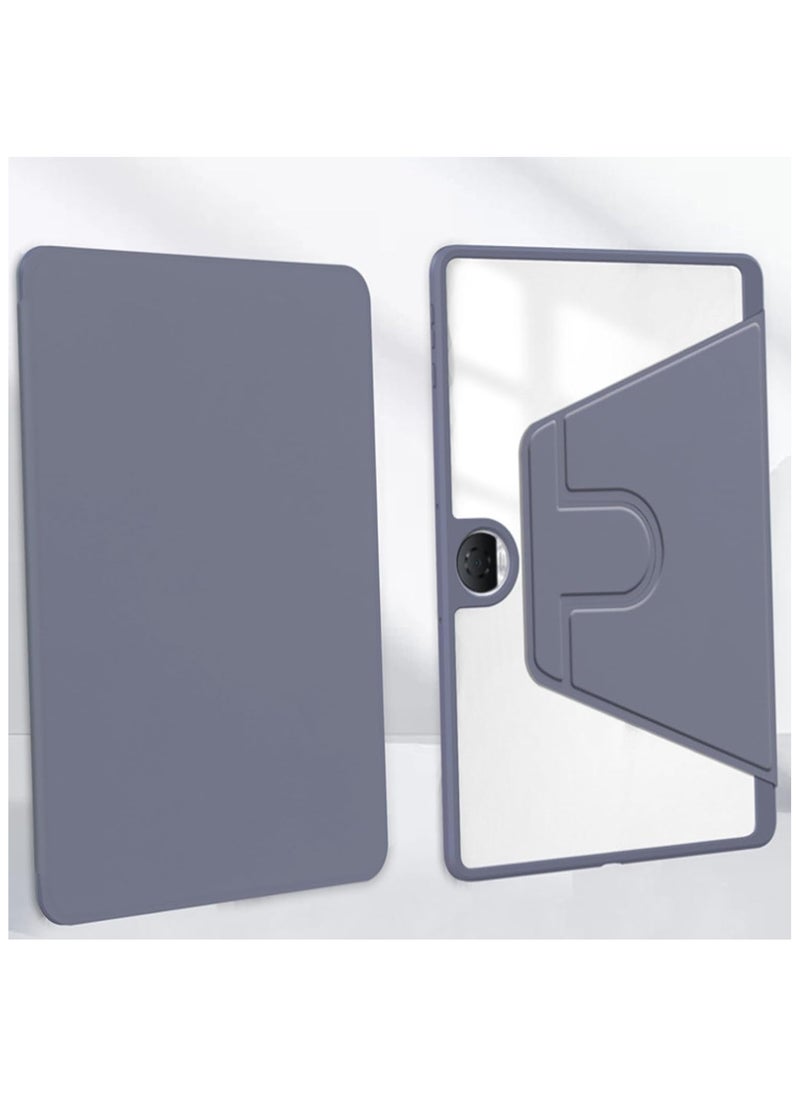 VKL - Tablet Case Compatible with Honor Pad 9 12.1 Inch 2024 Cover, Clear Acrylic Multi-Angle Hard PC Case with Pen Holder Protective Stand Cover (Purple) - Image 1