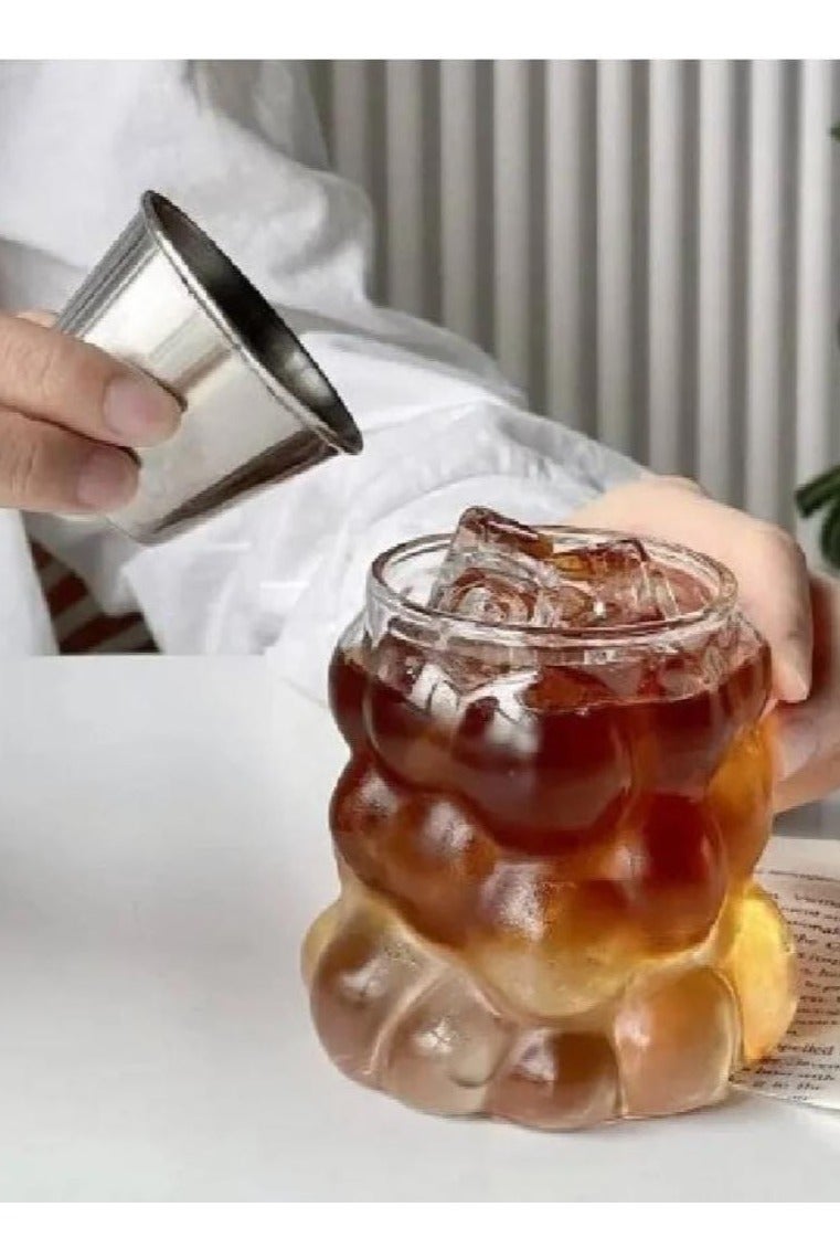 Bubbles Mug,  , clear glass for drinking juices, Nescafe, and ice coffee, one piece Clear glass mug  Transparent bubble cup  Glass mug for juice  Iced coffee glass mug  Glass cup for hot and cold drinks  Coffee mug glass  Cappuccino glass cup  Stylish glass mug  Bubble glass cup  Juice serving glass  Nescafe glass cup  Cold brew coffee glass  Elegant drinkware  Glass mug for beverages  Heat-resistant glass cup (if applicable) - Image 2