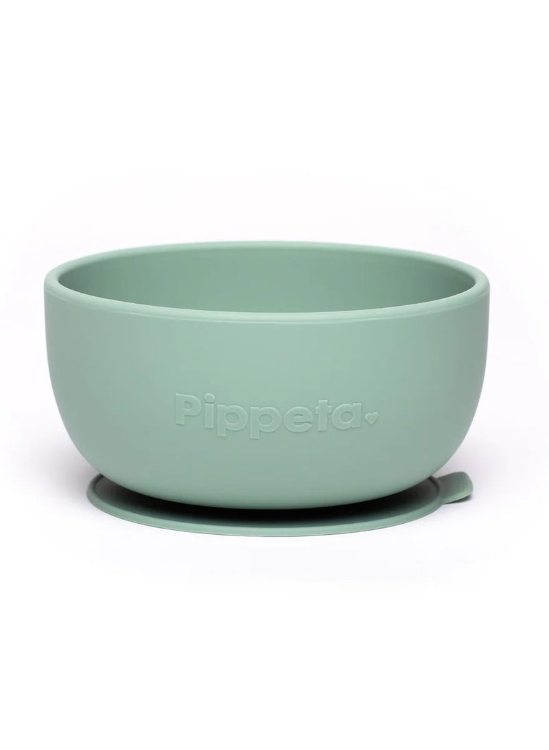 Pippeta Silicone Suction Bowl For Infant - Meadow Green