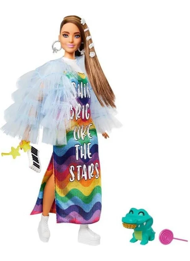 Barbie Extra Colorful Dressed Doll GYJ78