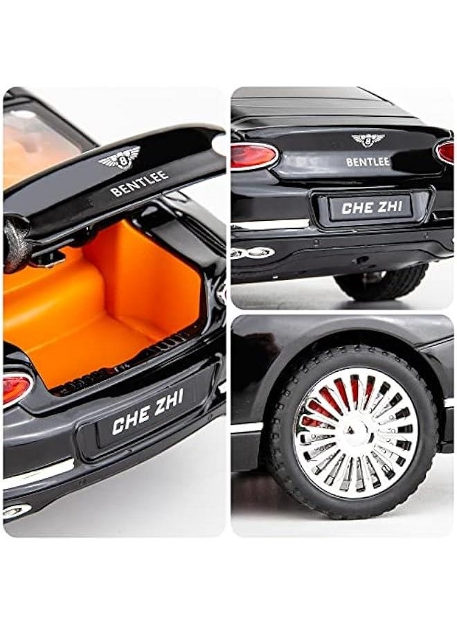 Generic - Compatible for 1/24 Bentley Continental GT Model Car Alloy Diecast Toy Car Collectible Pull Back Toy Vehicles with Sound and Light Door Can Be Opened for Girls Boys Gift(Black) - Image 1
