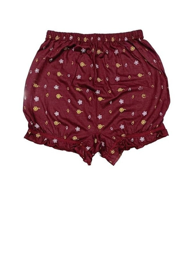 CHACKO Soft Cotton Blend Casual Solid Bloomers Underwear Panties for Girls Kids (Pack of 5),0-3 Months Multicolour - Image 5
