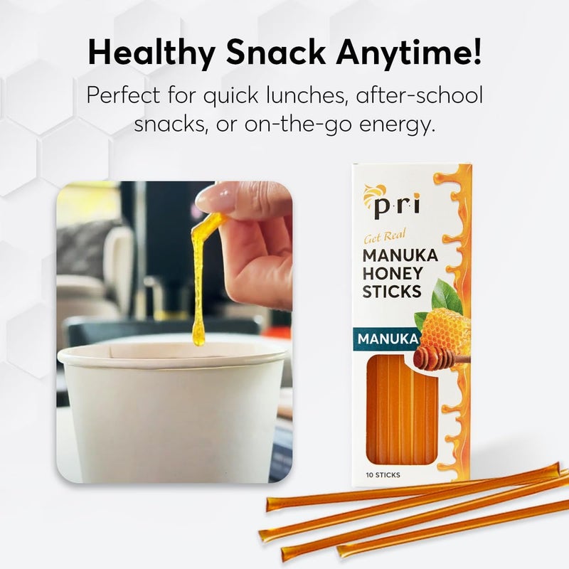 PRI Manuka Honey Sticks - 10 Count - Image 5