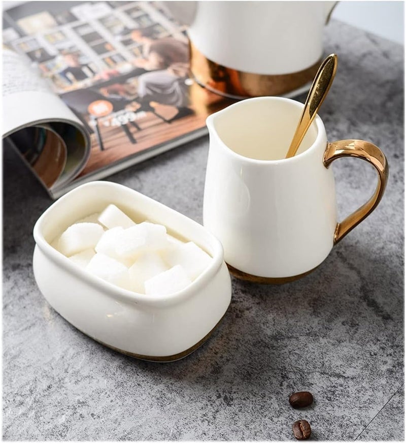 Gravy Bowl Ceramic Gravy Boat Milk Coffee Cast and Tea Multifunctional Cream Kettle With Handle/sugar Bowl/small Milk Cup Poting Bottle - Image 4