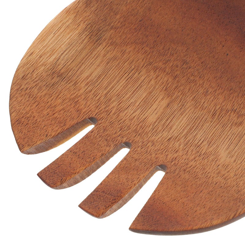 Wooden Salad Servers Kitchen Mixing Fork Spoon Claw Utensil White - Image 4