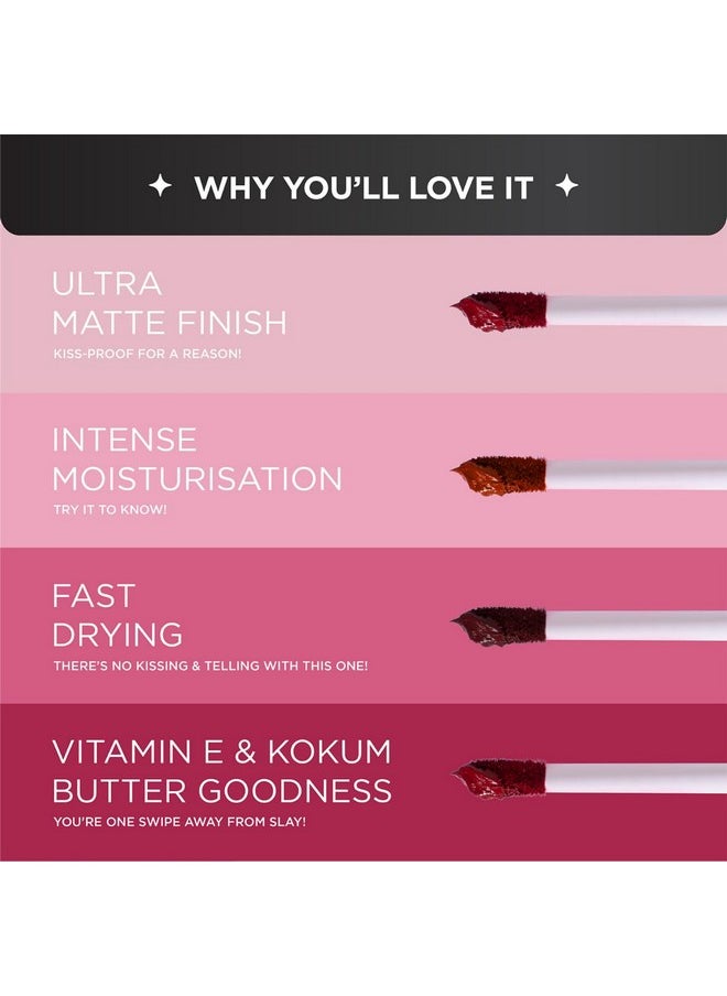 Bella Vita Organic - BELLAVITA Kiss-Proof Liquid Lipstick | 3.8 ml | 18-hr Stay | Transferproof Lipstick | Long Lasting | Ultra Matte Finish | Intense Moisturisation | Waterproof Liquid Lipsticks for Women | Mocha Madness - Image 1